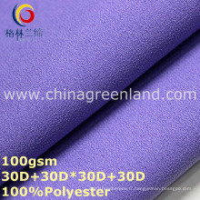 Tissu de mousseline de polyester de teinture simple pour la robe de la femme (GLLML320)
